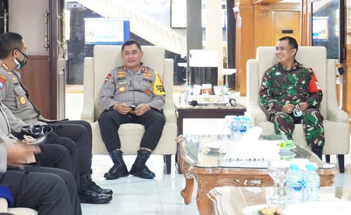 Kapolda Jatim Terima Audiensi Pangkoarmada II dan Gubernur AAL