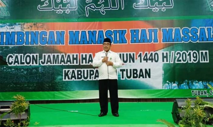 815 CJH Asal Tuban Ikuti Bimbingan Manasik Haji Massal