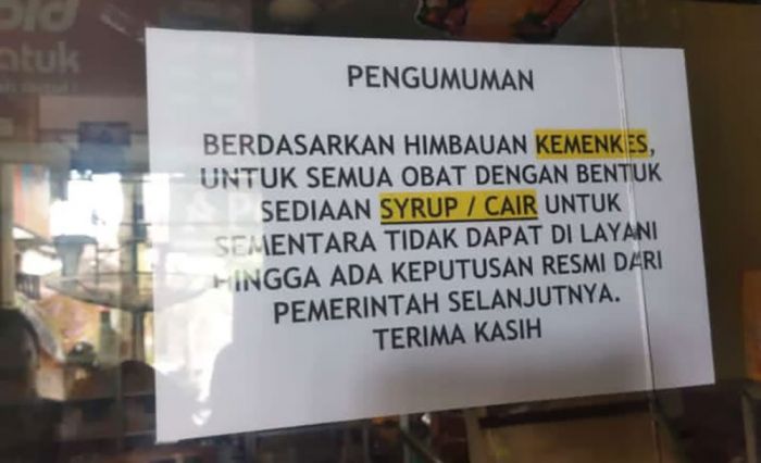 Polemik Obat Sirup, Dinkes Kota Batu Surati Ikatan Apoteker Indonesia Polemik Obat Sirup, Dinkes Kota Batu Surati Ikatan Apoteker Indonesia