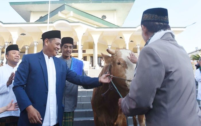 Wali Kota Kediri Serahkan Hewan Kurban dan Tinjau Pemotongan di RPH dan Ara Dandangan Wali Kota Kediri Serahkan Hewan Kurban dan Tinjau Pemotongan di RPH dan Ara Dandangan