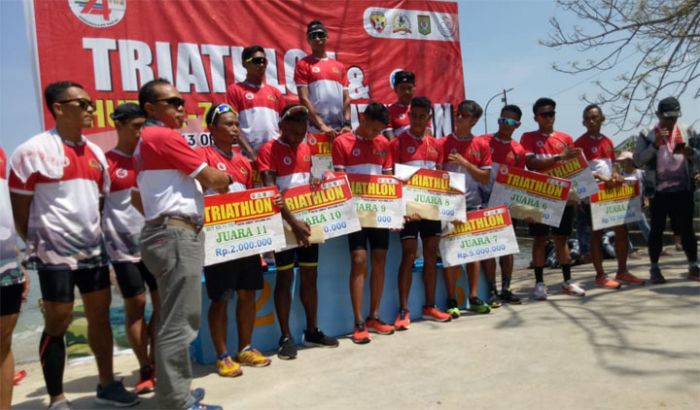 Atlet Triathlon Koarmada II Sabet Juara 1 dan 2 Pada NTB Triathlon 2019