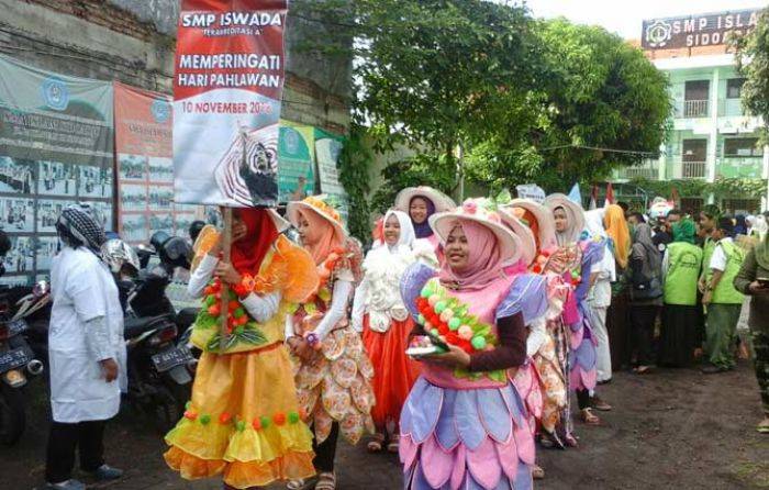 Hari Pahlawan, SMP Iswada Sidoarjo Gelar Parade hingga Tahlil Bersama