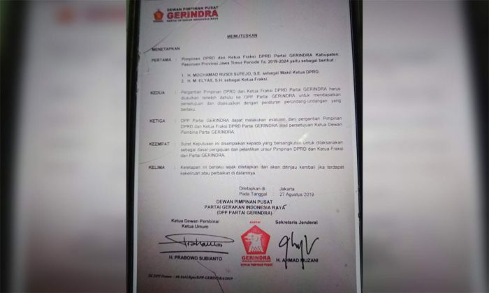Gerindra Tunjuk Rusdi Sebagai Wakil Ketua DPRD Pasuruan Gerindra Tunjuk Rusdi Sebagai Wakil Ketua DPRD Pasuruan