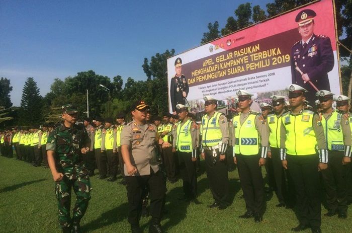 Hadapi Kampanye Terbuka, Polres Bangkalan Gelar Apel Kesiapan