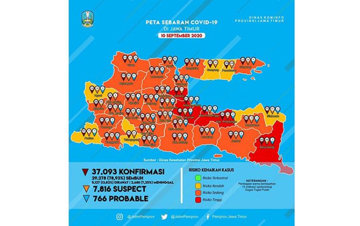 ​Covid-19 Terus Merajalela, Kabupaten Probolinggo Kembali Masuk Zona Merah