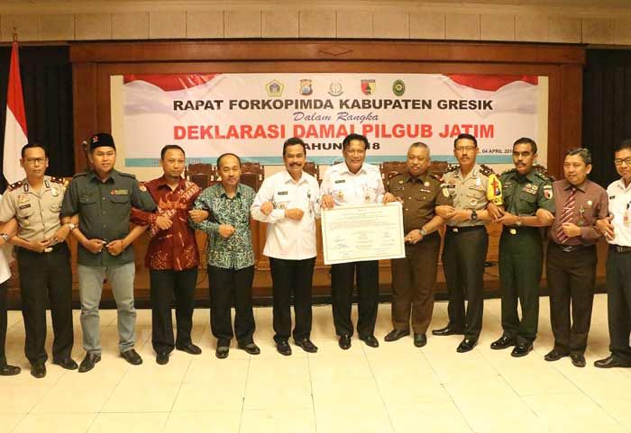 Bupati Gresik Pimpin Deklarasi Damai Pilgub Jatim