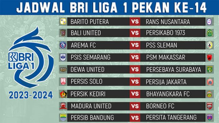 Jadwal BRI Liga 1 2023-2024 Pekan ke-14: Madura United vs Borneo FC, Persebaya Lakoni Laga Tandang Jadwal BRI Liga 1 2023-2024 Pekan ke-14: Madura United vs Borneo FC, Persebaya Lakoni Laga Tandang