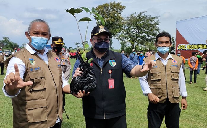 Pimpin Apel Kesiapsiagaan, Bupati Kukuhkan Pengurus FPRB Kabupaten Kediri Periode 2021-2026