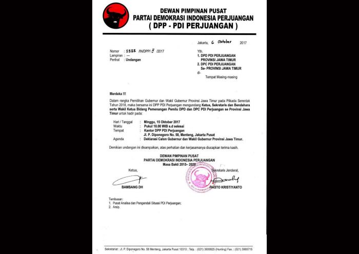 PDIP Deklarasi Cagub-Cawagub Jatim di Jakarta Minggu Depan, Duet Gus Ipul - Djarot Menguat PDIP Deklarasi Cagub-Cawagub Jatim di Jakarta Minggu Depan, Duet Gus Ipul - Djarot Menguat