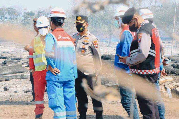 Tinjau Lokasi Kebakaran, Kaporles Tuban: Penyebab Masih Diselidiki Tinjau Lokasi Kebakaran, Kaporles Tuban: Penyebab Masih Diselidiki