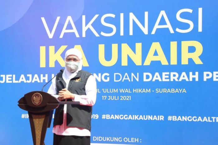 Gubernur Khofifah Target Vaksinasi 70% Selesai Sebelum 17 Agustus 2021