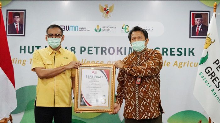 Petrokimia Gresik Raih Sertifikat Sistem Manajemen Anti Penyuapan