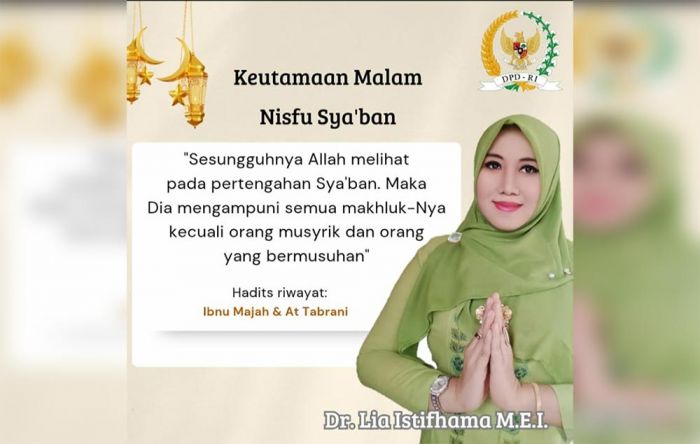 Ning Lia Ajak Umat Islam Jadikan Nisfu Sya’ban Momentum Persiapan Sambut Ramadhan
