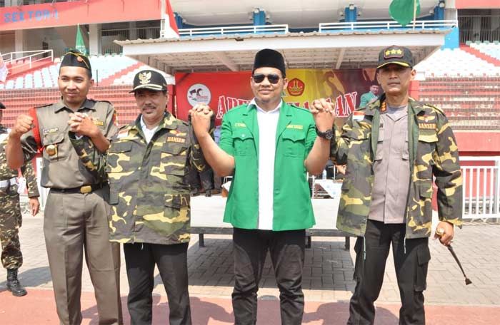 Jelang Peringatan Hari Santri Nasional di Sidoarjo, Banser Gelar Pasukan