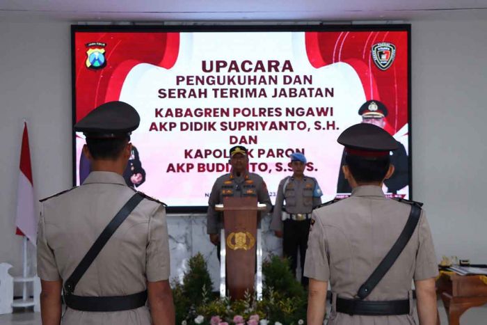 Sertijab Kabagren Polres Ngawi, Kapolres: Utamakan Penyelesaian Masalah