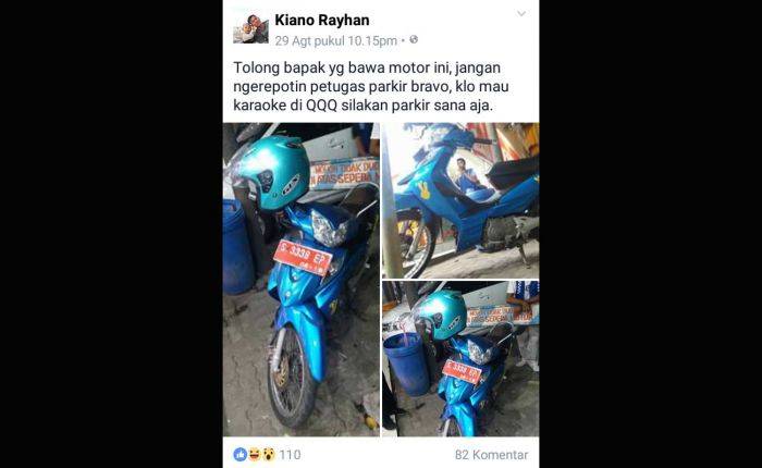 Foto Motor Pegawai Bapemas Tuban Parkir di Bravo Diduga Pergi ke Tempat Karaoke jadi Viral