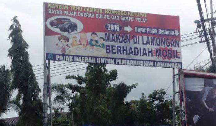 Terobosan Kejar Target PAD, Dispenda Pasang Baliho “Makan di Lamongan Berhadiah Mobil” Terobosan Kejar Target PAD, Dispenda Pasang Baliho “Makan di Lamongan Berhadiah Mobil”