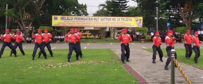 Peringati HUT, Satpam Sidoarjo Unjuk Kebolehan