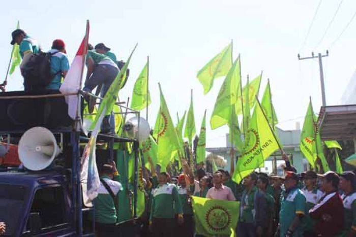 Ratusan Buruh Kepung Pabrik Sepatu di Sidoarjo, Tuntut 9 Rekannya Dipekerjakan Ratusan Buruh Kepung Pabrik Sepatu di Sidoarjo, Tuntut 9 Rekannya Dipekerjakan