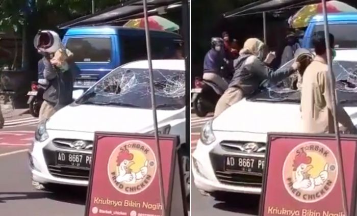 Viral Wanita Berseragam PNS di Ngawi Ngamuk Pecah Kaca Mobil, Seorang Wanita Keluar dari Mobil Viral Wanita Berseragam PNS di Ngawi Ngamuk Pecah Kaca Mobil, Seorang Wanita Keluar dari Mobil