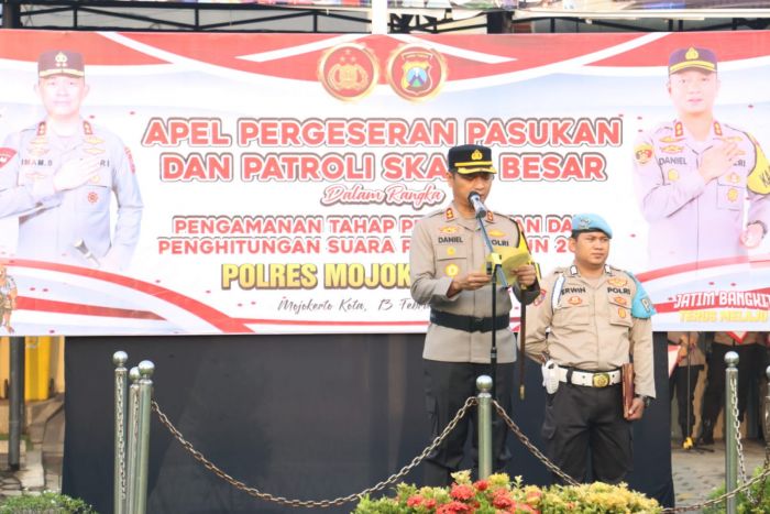 Polres Mojokerto Kota Kerahkan 422 Personel untuk Pengamanan Pemilu 2024