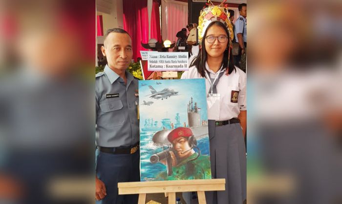 Zeta Ranniry Abidin, Perwakilan Koarmada II yang Berhasil Menjuarai Lomba Lukis Nasional Tingkat SMU