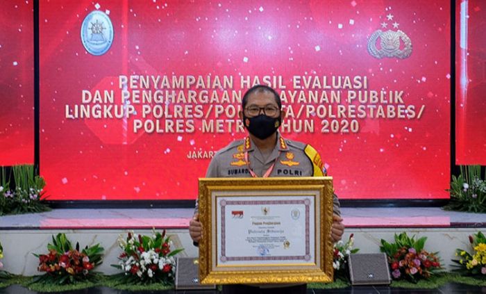 Polresta Sidoarjo Raih Penghargaan Pelayanan Prima dari Kemenpan-RB