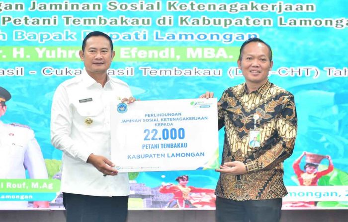 Melalui Dana Cukai, Pemkab Lamongan Berikan Jamsos Ketenagakerjaan untuk 22 Ribu Petani Tembakau Melalui Dana Cukai, Pemkab Lamongan Berikan Jamsos Ketenagakerjaan untuk 22 Ribu Petani Tembakau