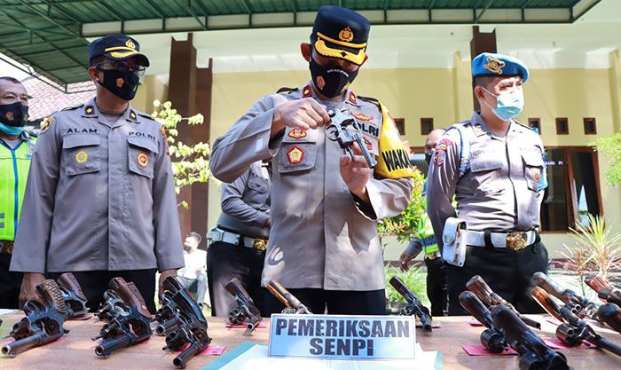 Antisipasi Penyalahgunaan Senjata Api, Polres Kediri Gelar Pemeriksaan