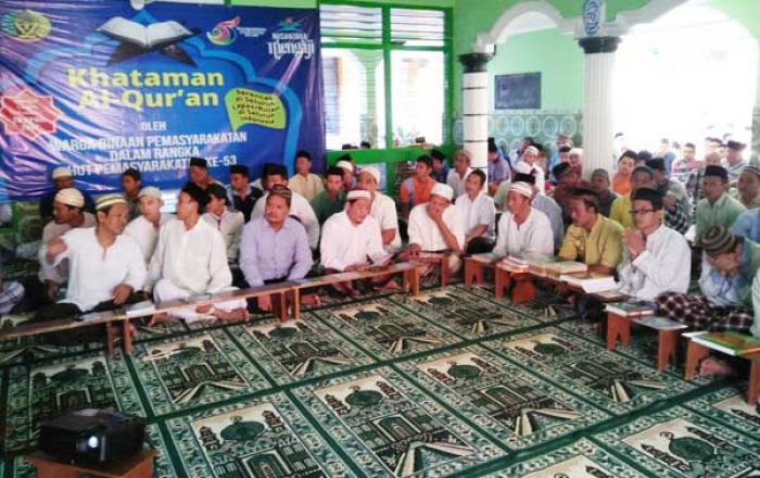 120 Warga Binaan Lapas Tuban Ikuti Khataman Al Qur