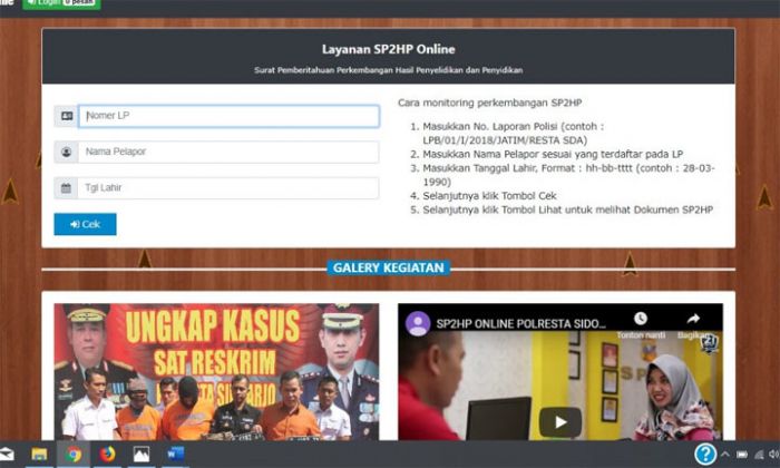 Satreskrimrestasda.com, Cara Monitor Perkembangan Perkara Via Online Satreskrimrestasda.com, Cara Monitor Perkembangan Perkara Via Online