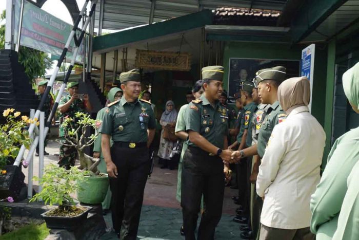 Kunjungi Koramil 0805/12 Manitingan, Dandim Ngawi: Semua Jajaran Harus Sering Bersilaturahmi