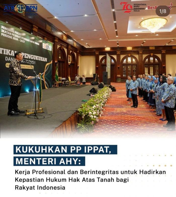 Menteri ATR BPN Kukuhkan 667 Orang Pengurus Pusat IPPAT Menteri ATR BPN Kukuhkan 667 Orang Pengurus Pusat IPPAT