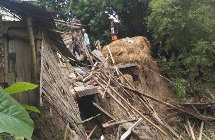 Terseret Abrasi Sungai Kening, Satu Rumah di Singgahan Ambruk Terseret Abrasi Sungai Kening, Satu Rumah di Singgahan Ambruk