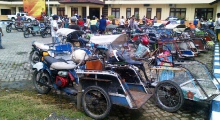 Langgar Kesepakatan, Bentor di Sampang Kembali Disita Langgar Kesepakatan, Bentor di Sampang Kembali Disita