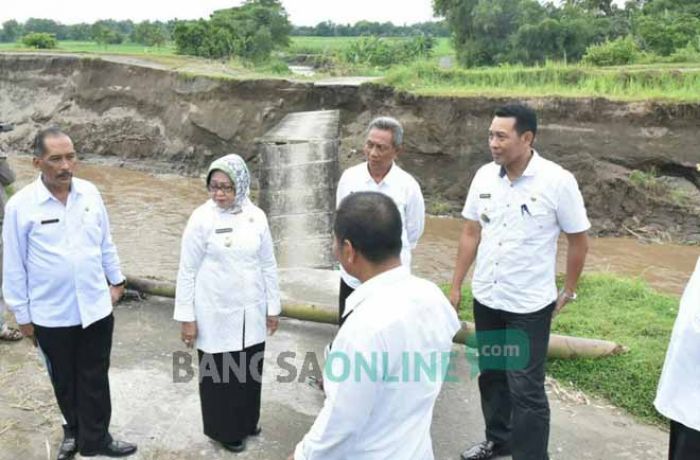 Plengsengan Sungai Bandar Kedungmulyo Makin Tergerus, Pemkab Jombang Minta Pemprov segera Perbaiki Plengsengan Sungai Bandar Kedungmulyo Makin Tergerus, Pemkab Jombang Minta Pemprov segera Perbaiki