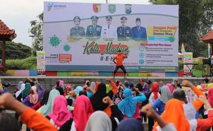 Komitmen Cegah Corona, Pemkot Madiun Ajak Masyarakat Senam Bersama