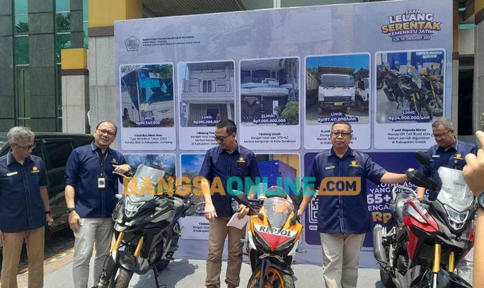 Kemenkeu Satu Jatim Gelar Lelang Serentak, 69 Aset Bernilai Rp11,4 Miliar Dilelang Daring Kemenkeu Satu Jatim Gelar Lelang Serentak, 69 Aset Bernilai Rp11,4 Miliar Dilelang Daring