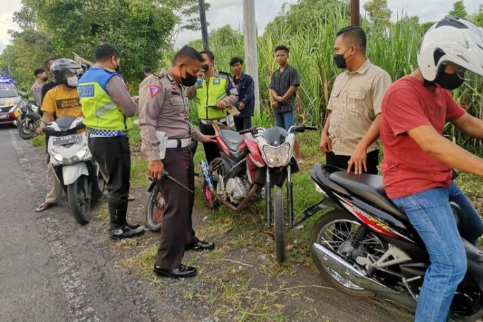 Ngabuburit! Belasan Sepeda Motor di Lumajang Terjaring Balap Liar