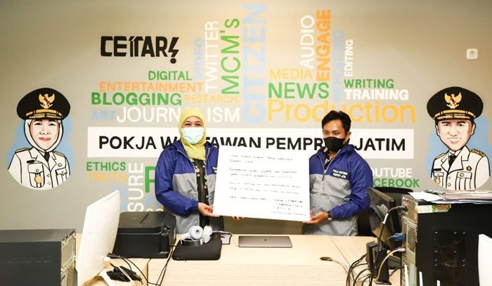 Diresmikan Gubernur Khofifah, Begini Tampilan Press Room Baru yang Instagramable Diresmikan Gubernur Khofifah, Begini Tampilan Press Room Baru yang Instagramable