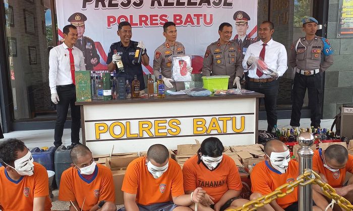 Operasi Pekat Semeru 2023, Polres Batu Ungkap 14 Kasus dengan 19 Tersangka