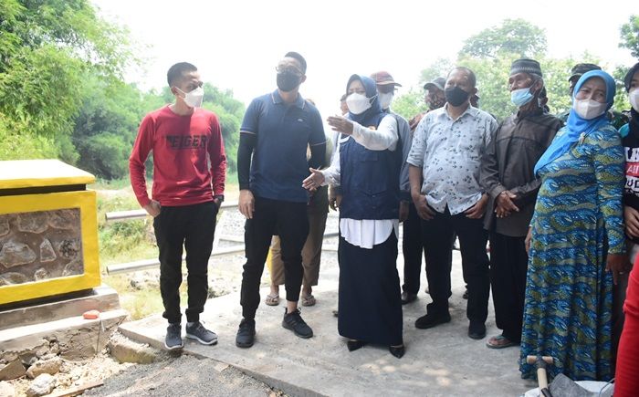 Bupati Ikfina Tilik Pembangunan Jembatan di Desa Sumberwono dan Kedunguneng