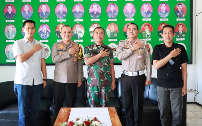 Tingkatkan Sinergitas, Kapolres Mojokerto Kota Silaturahmi ke Danrem 082/CPYJ