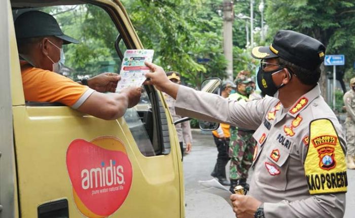 Tegakkan Protokol Kesehatan Selama PPKM, Polresta Sidoarjo Kedepankan Upaya Persuasif