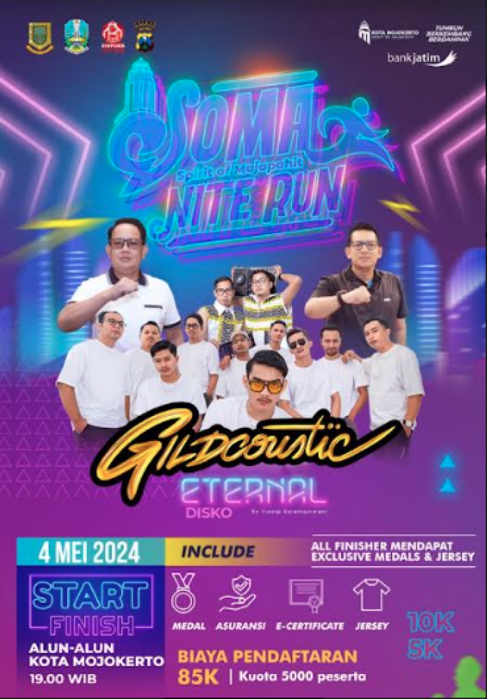 Pj Ali Kuncoro Ajak Warga Mojokerto Ikuti dan Meriahkan SOMA Nite Run