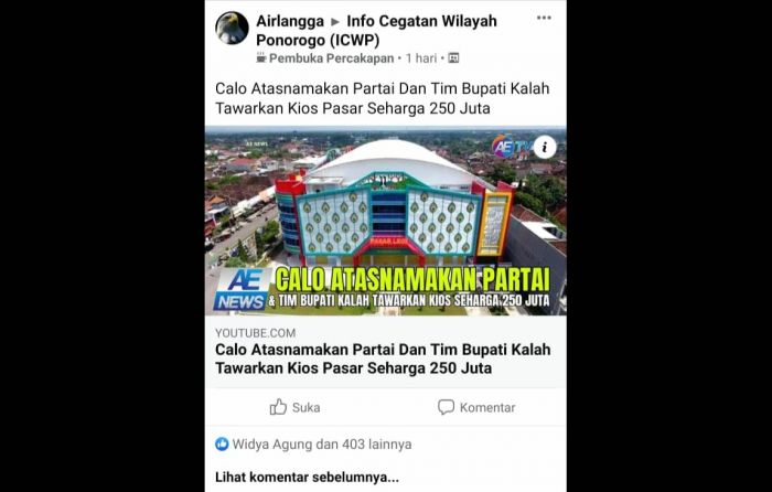 Percakapan Diduga Calo Jual Beli Kios Pasar Legi Viral di Medsos, Sebut Sejumlah Partai Dapat Jatah Percakapan Diduga Calo Jual Beli Kios Pasar Legi Viral di Medsos, Sebut Sejumlah Partai Dapat Jatah