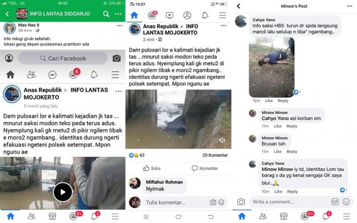 Nyebur ke Sungai Dikira Hendak Renang, Ternyata Mengapung di Dam Pulosari Nyebur ke Sungai Dikira Hendak Renang, Ternyata Mengapung di Dam Pulosari