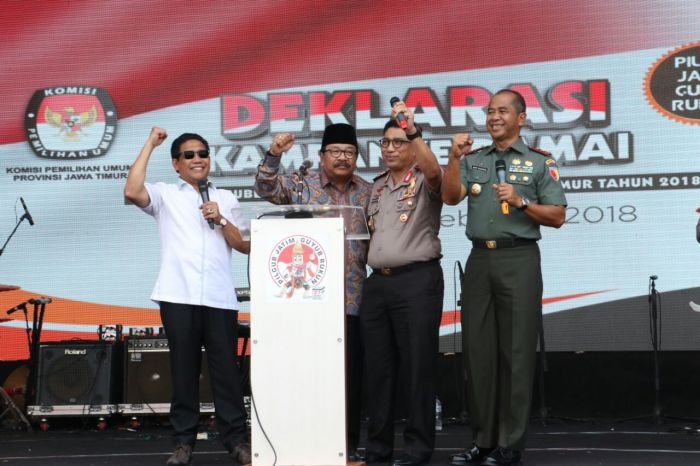 Pilgub Jatim 2018, Damai Jadi Harga Mati Pilgub Jatim 2018, Damai Jadi Harga Mati