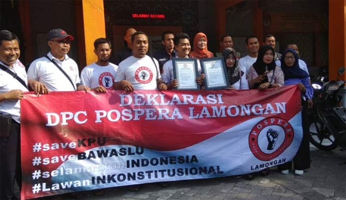 Pospera Lamongan Apresiasi Kinerja KPU dan Bawaslu