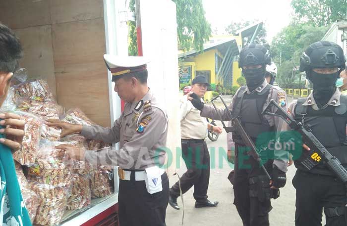 Antisipasi Teror, Tim Eagle dan Satlantas Polres Jombang Gelar Razia Kendaraan